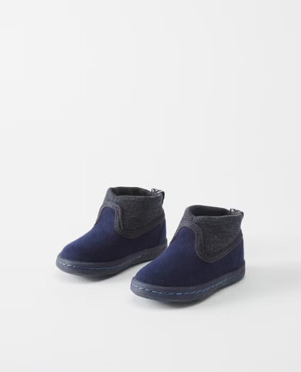 Hanna Andersson Navy Blue Tekla Cozy Booties